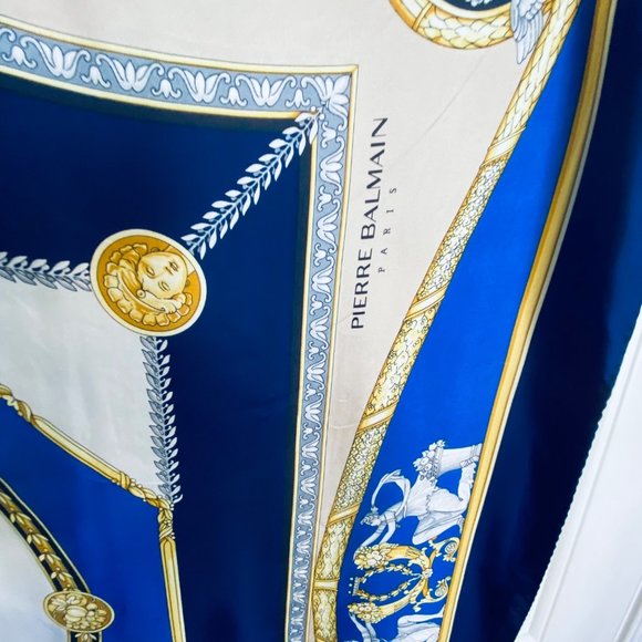 VINTAGE PIERRE BALMAIN SILK SCARF - Picture 3 of 4